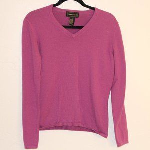 Jillanova Purple V-Neck Stretch Fleece Sweater Size M